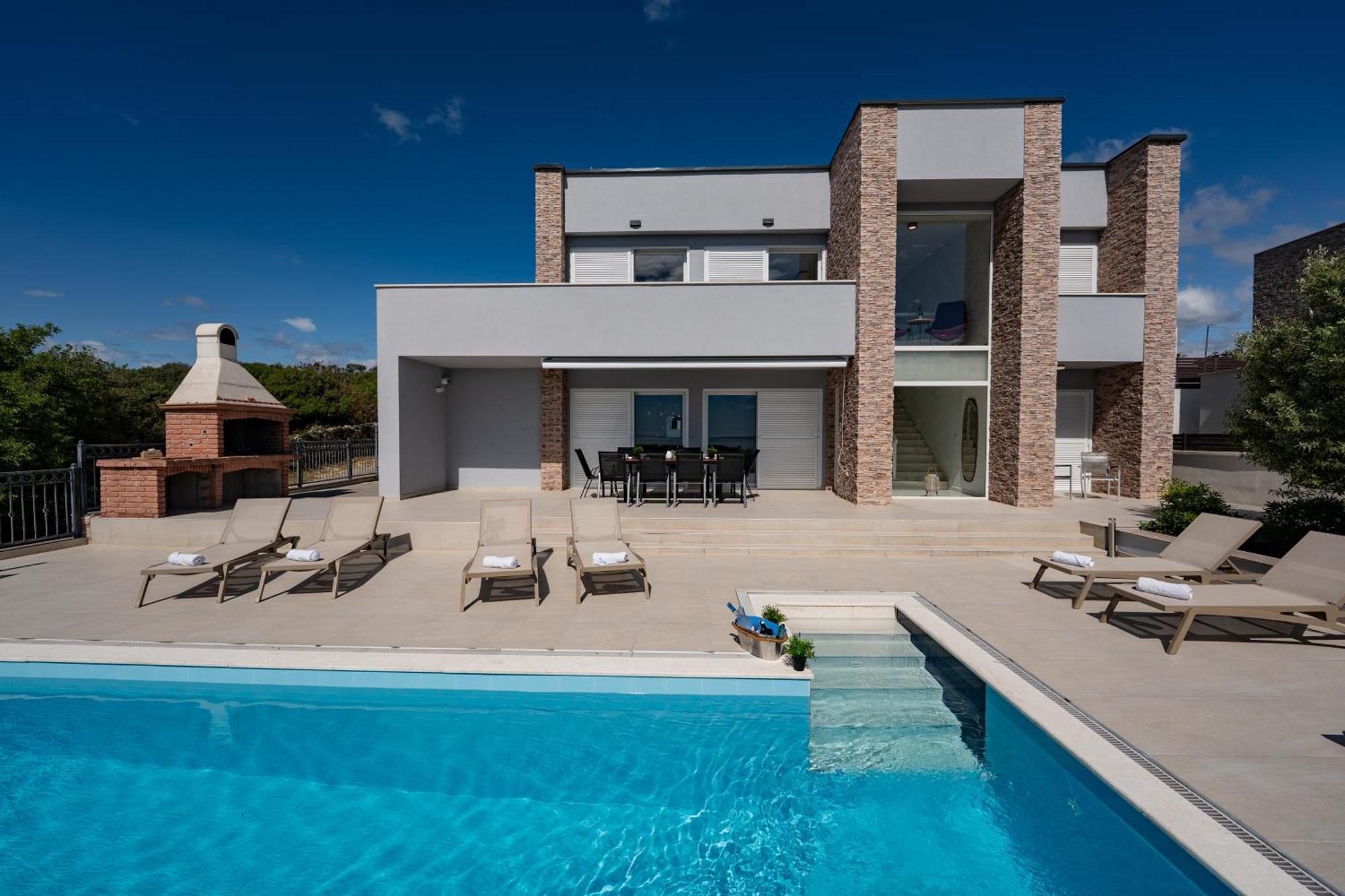 Villas Royal I With Private Pool Novalja Bagian luar foto